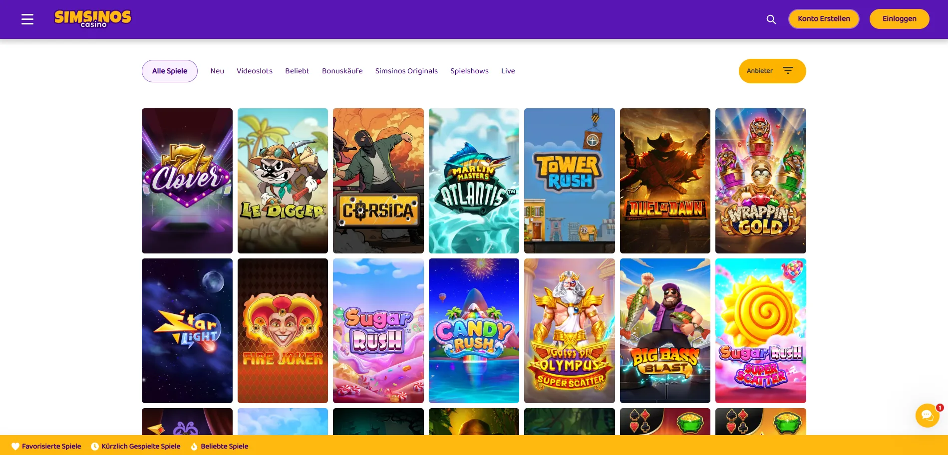 Simsinos Casino Bonus
